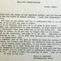 "A Plea for Understanding" (1966) by Peter A. Mitchell
